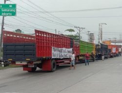 Tolak ODOL, Ratusan Sopir Truk Blokade Jalan Lingkar Luar Kudus