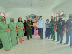 Dalam Rangka HUT Yonif 743/PSY ke 57, Prajurit dan Persit Gelar Bakti Sosial