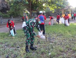 Resik dan Asik Tanpa Plastik, Kodim Klungkung Serbu Pantai Watu Klotok