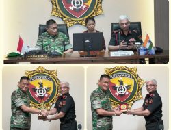 Pererat Silaturahmi dan Kerjasama Pertahanan Negara, Kodam IX/Udayana Terima Kunjungan Kehormatan NDC India