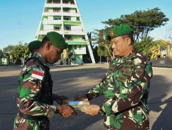 Pulang Dari Papua, Warga Korem 161/WS Sambut Anggota Purna Tugas Satgas Apter