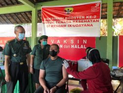 100 Nakes Kesdam IX/Udayana, Terima Suntikan Booster Dosis Kedua