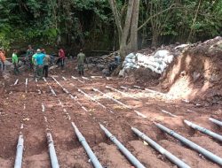 Bangun 2 Titik Lokasi Pompa Hidram, Kodim 1623/Karangasem Gotong Royong Bersama Masyarakat