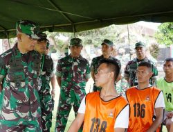 Tinjau Proses Seleksi Caba PK TNI AD TA. 2022, Irjenad Harapkan Prajurit TNI AD Yang Proporsional