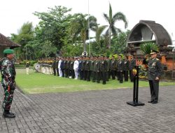 Jelang Puncak Peringatan HUT ke 77 TNI, Kodam IX/Udayana Ziarah Ke TMP Pancaka Tirta