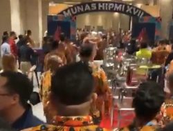 Memalukan, Ricuh Peserta Munas HIPMI XVII Saling Adu Jotos