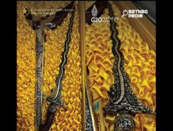 Suvenir Delegasi KTT G20 dari Indonesia: Keris Nogosari Ladrang Jogja Berbahan Perak Lapis Emas