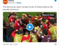 Jelang Adu Penalti Lawan Spanyol, Aksi Pemain Maroko Baca Al Fatihah Viral di Twitter