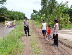Kapolsek Rawa Pitu Imbau Warga Kampung Andalas Cermin Waspada Beraktivitas di Sungai Rawan Buaya