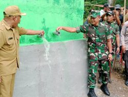 Penuhi Kebutuhan Air Bersih, Dandim Manggarai Resmikan Pompa Hidram di Desa Paanleleng