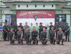Tradisi Masuk Satuan, 16 Prajurit Sah Jadi Warga Baru Yonif Mekanis 741/GN