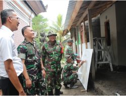 Dandim 1626/Bangli Tinjau Langsung Rehabilitasi RTLH Praja Raksaka Peduli Rakyat