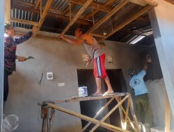 Masuki Tahap Pemasangan Plafon, Rehab RTLH Kodim 1609/Buleleng Capai 70 Persen