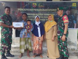 Strategi Nasional Cegah Stunting, Kodim Loteng Distribusikan Paket Nutrisi Bantuan Kasad