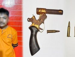 Miliki Senpi dan Amunisi Ilegal, Pria Asal Langkat Ditangkap Polsek Banjar Agung