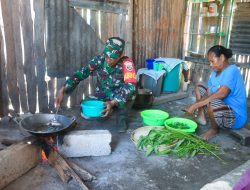Babinsa Masuk Dapur, Wujud Implementasi Miniatur Program Binter Unggulan TNI AD di Korem 161/WS