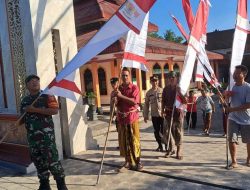 Jaga Toleransi Beragama, Babinsa Patas Dampingi Umat Hindu dan Muslim Gotong Royong Bersama