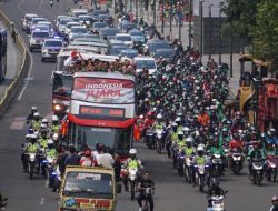 Konvoi Timnas U22 Dimeriahkan Sejumlah Artis dan Ratusan Klub Supporter