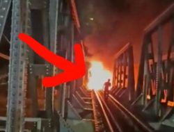 Beredar Video Heroik Diduga Asisten Masinis KA Brantas Berjalan Tertatih di Dekat Kobaran Api Usai Kecelakaan
