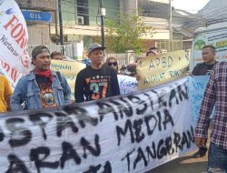 Tuntut Transparansi Anggaran Publikasi Media, Forwat Demo KPU Kota Tangerang