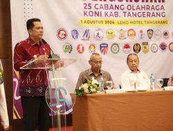 Pj Bupati Tangerang Kukuhkan Pengurus 25 Cabor KONI Kab. Tangerang