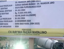Kontraktor Bungkam Saat Ditanya Progres Jembatan Mangun Jayo dari Dana DBH Rp 13,5 M