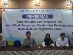 Pengadaan Tanah Jalan Tol Yogyakarta-Bawen Senilai Rp 96 Miliar Dibayarkan BPN Magelang