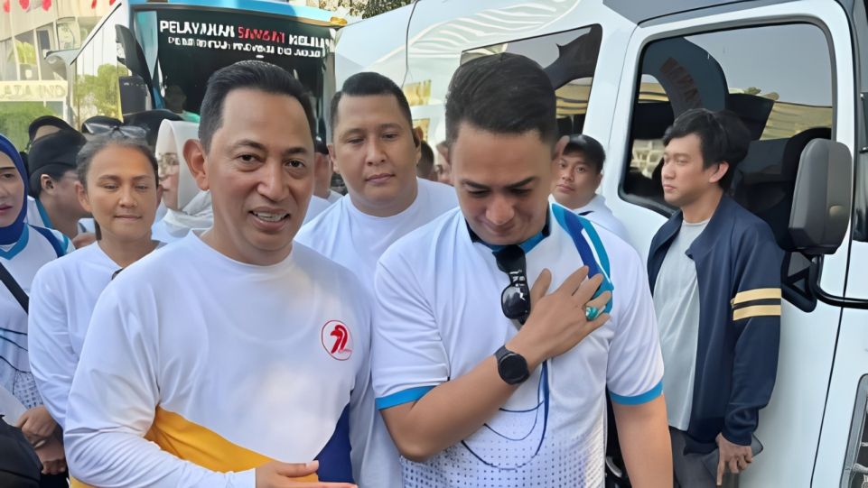 Aditya Yusma bersama Kapolri dan PJU Mabes Polri meriahkan CFD dalam rangkaian HUT Bhayangkara ke-79. (Dok. Istimewa)
