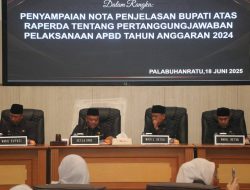 Paripurna DPRD, Penyampaian Nota Penjelasan Bupati atas Raperda Pertanggungjawaban APBD 2024