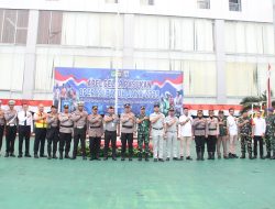 Danramil 02/Btc Apel Gelar Pasukan di Polres Bandara Soekarno Hatta