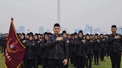 Presiden Prabowo apresiasi Batalyon Perisai Syarikat Islam di momen HUT Bhayangkara ke-79. (Dok. Istimewa)