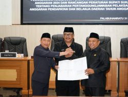 Bupati Sukabumi Hadiri Paripurna DPRD Agenda Pengambilan Keputusan Hasil Evaluasi Gubernur