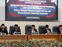 Pemkab Sukabumi dan DPRD Ikuti Pidato Kenegaraan Presiden Prabowo pada HUT ke-80 RI