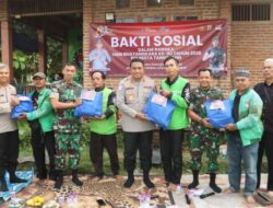 Sambut Hari Bhayangkara, Polresta Tangerang Baksos Bareng Komunitas Ojol