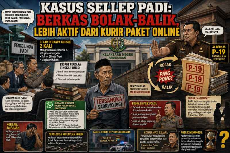 Kasus Selep Padi: Berkas Bolak-Balik, Lebih Aktif dari Kurir Paket Online