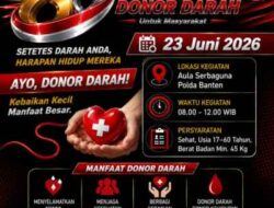 Semarak Hari Bhayangkara ke-80, Polda Banten Gelar Donor Darah dan Khitanan Gratis