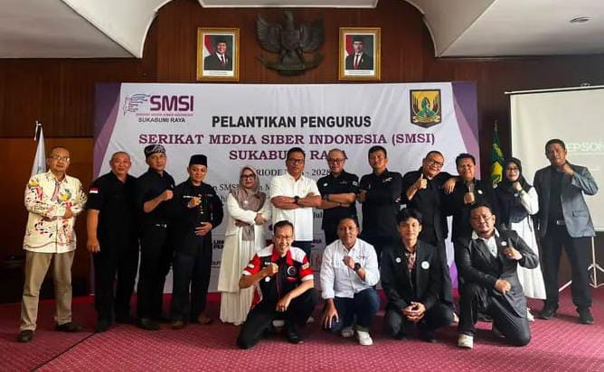 Pelantikan SMSI Sukabumi Raya, Pemerintah Dorong Penguatan Sinergi Media