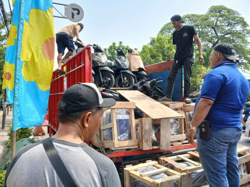 Diduga Hasil Curian, Pengiriman 12 Unit Motor ke Sumatera Digagalkan Polsek Tambora